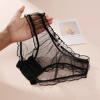 Sheer Lace Mesh Low Waist Panties with Bows – Sexy Transparent Lingerie - Women’s Clothing & Accessories - Lingerie - 7