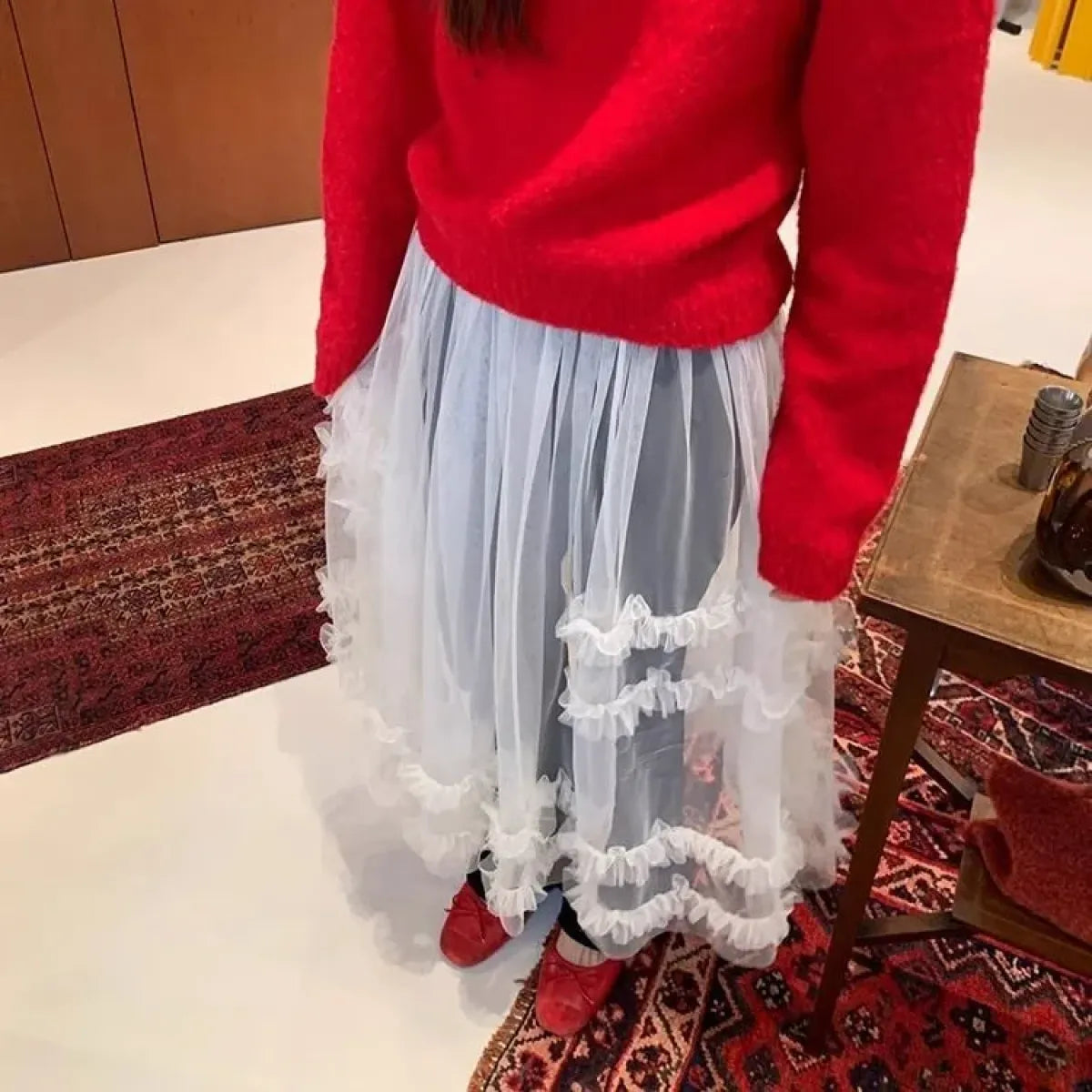 Y2K Sheer Mesh Layered Camisole Dress - All Dresses - One-Piece Dress - 5