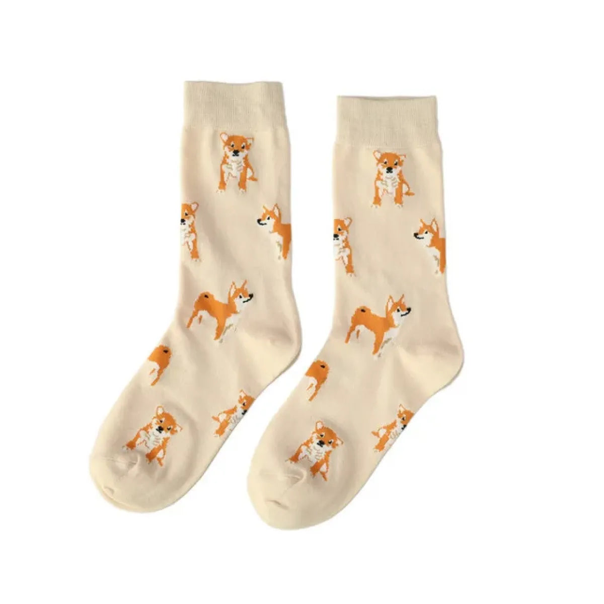 Shiba Inu Crew Socks - Kawaii Pet Animal Combed Cotton Short Socks - Socks & Hosiery - 6