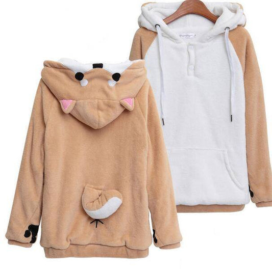 Shiba Inu Hoodie - M - Women’s Clothing & Accessories - Shirts & Tops - 1 - 2024