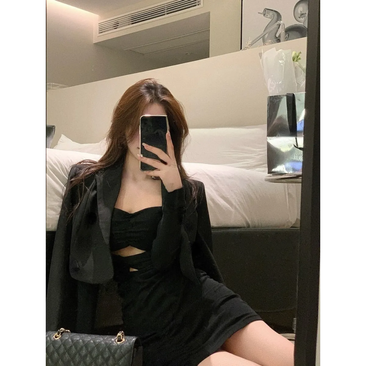 Short Black Bodycon Dress - All Dresses - 4