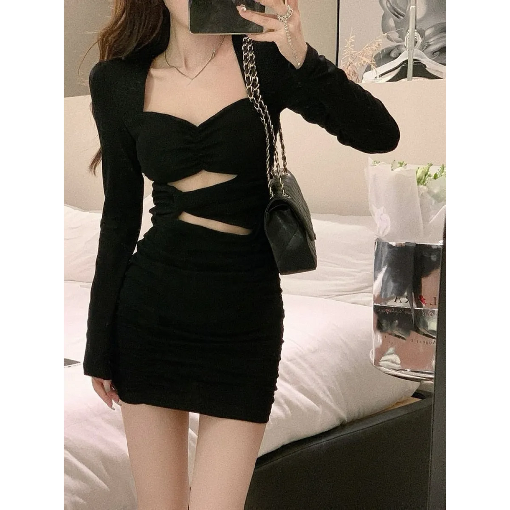Short Black Bodycon Dress - All Dresses - 7