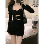Short Black Bodycon Dress - All Dresses - 7