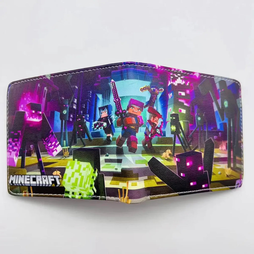 Minecraft Cartoon Bifold Short Wallet - Women Bags & Wallets - Wallets - 10