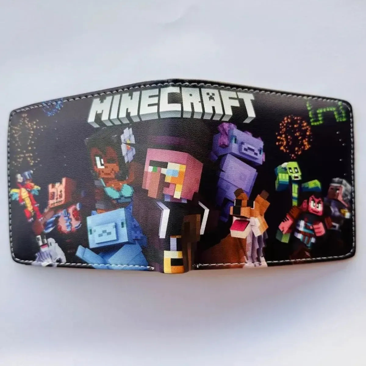 Minecraft Cartoon Bifold Short Wallet - Women Bags & Wallets - Wallets - 2