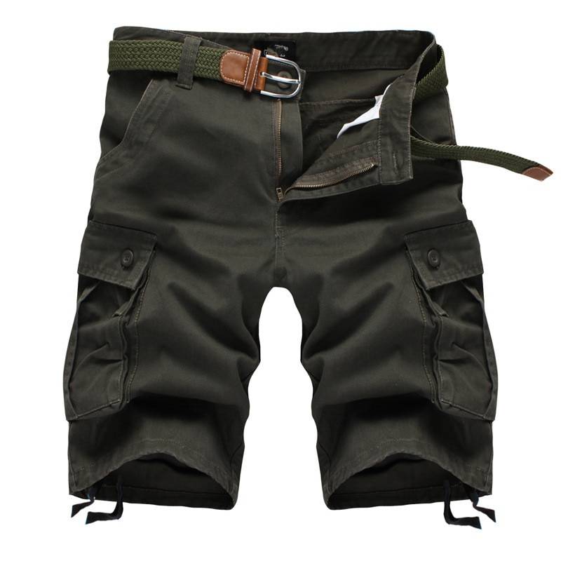 Patterned Button Cotton Cargo Trousers Shorts - Shorts - Shorts - 5 - 2024