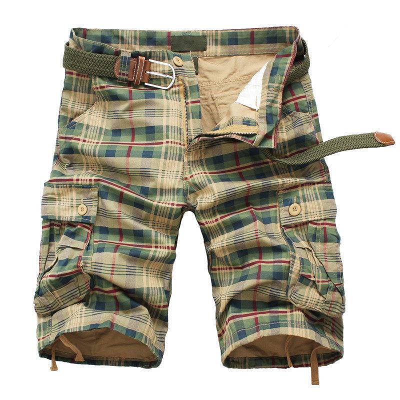 Plaid Patterned Cargo Shorts - Shorts - Shorts - 2 - 2024