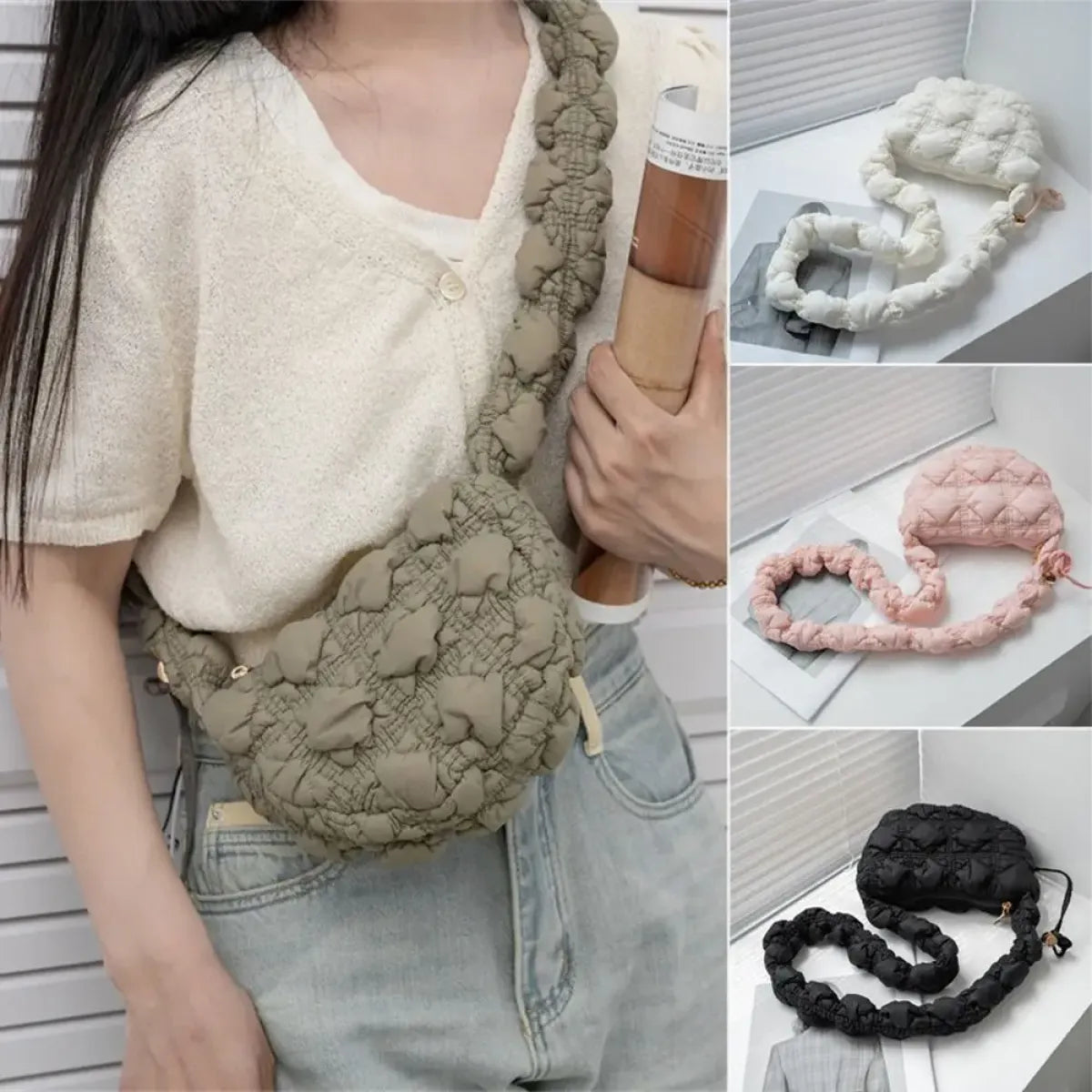 Harajuku Quilted Shoulder Bag - Women’s Clothing & Accessories - Purses - 7