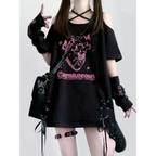 Off Shoulder Bow T-Shirt - T-Shirts - Short - Sweetheart - T-Shirts - 1