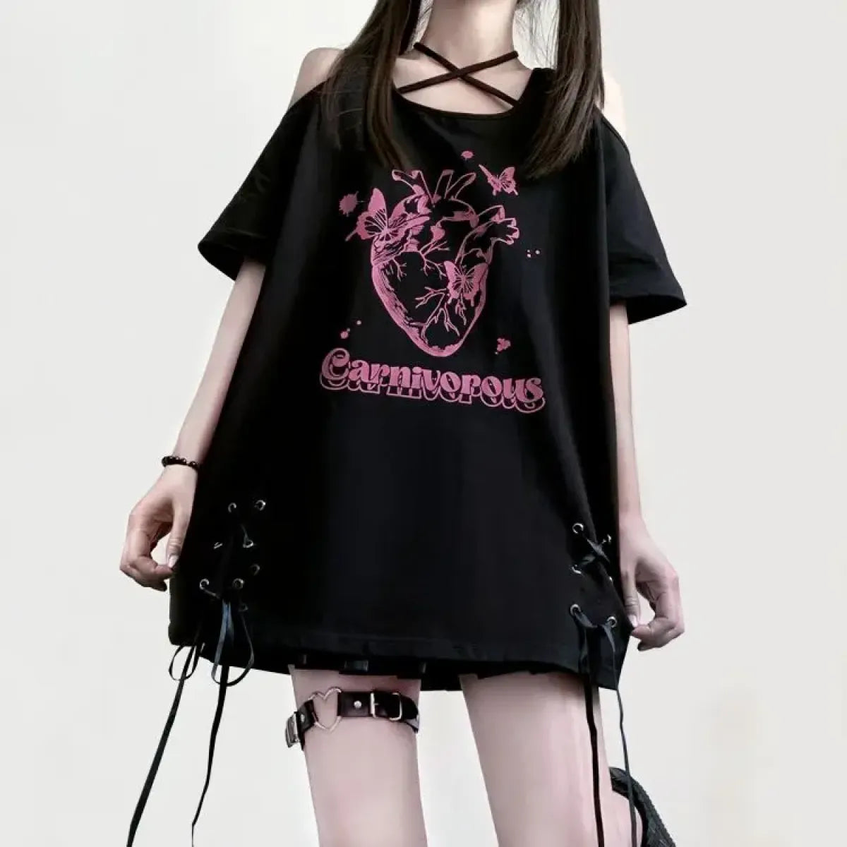 Off Shoulder Bow T-Shirt - T-Shirts - Short - Sweetheart - T-Shirts - 13