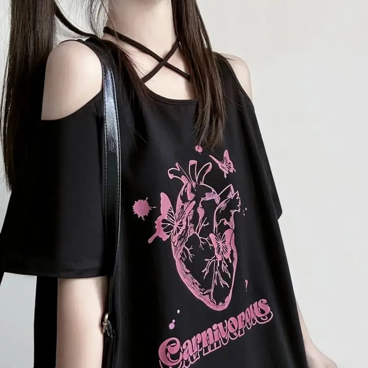 Off Shoulder Bow T-Shirt - T-Shirts - Short - Sweetheart - T-Shirts - 16