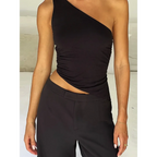 Harajuku One Shoulder Crop Top - Women’s Clothing & Accessories - Tops - 4