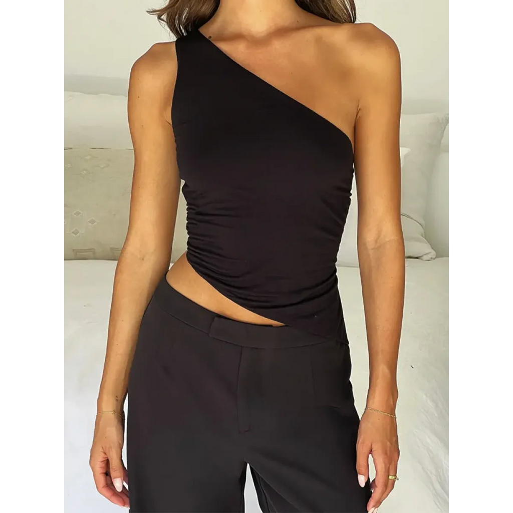 Harajuku One Shoulder Crop Top - Women’s Clothing & Accessories - Tops - 6