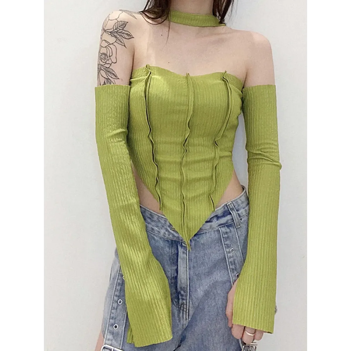 Harajuku Off Shoulder Halter Top - Tops & Tees - Tops - 2