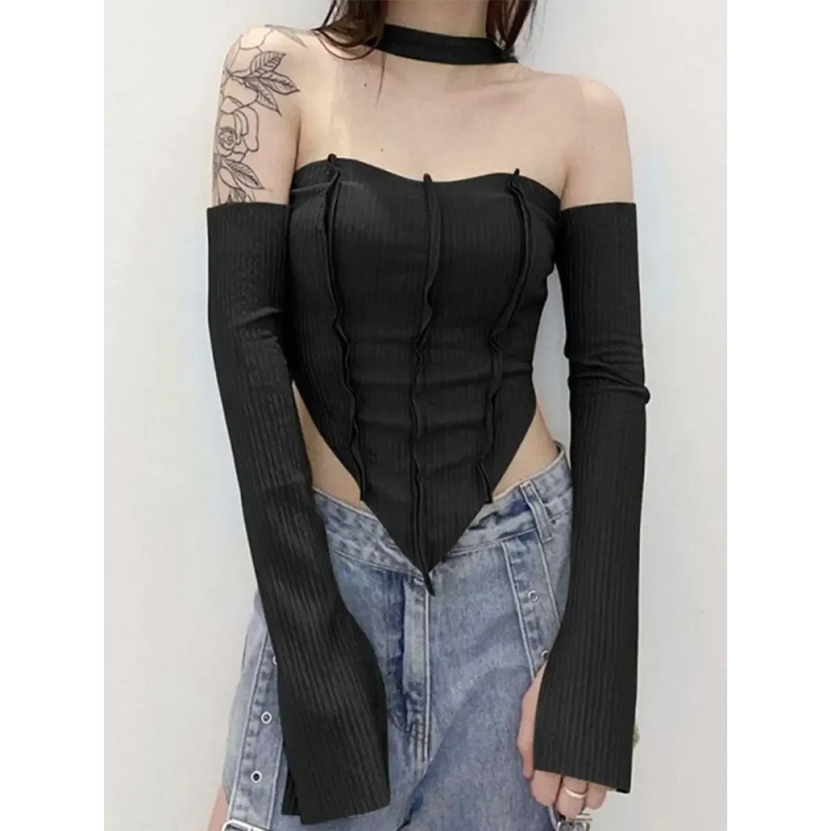 Harajuku Off Shoulder Halter Top - Tops & Tees - Tops - 5