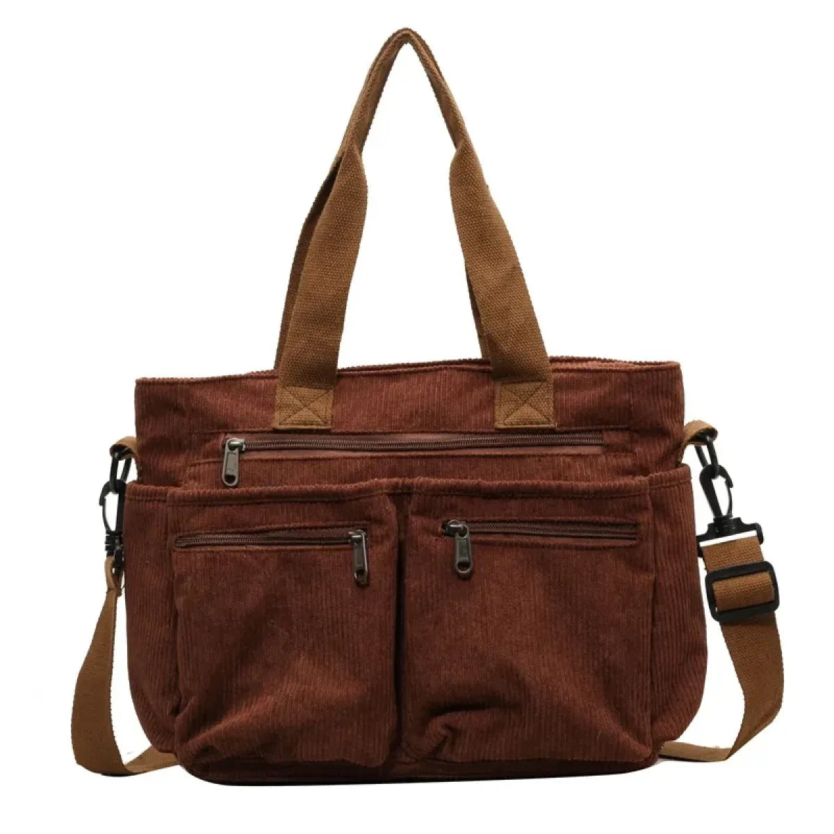 Korean Corduroy Commuter Tote Bag - Accessories - Shoulder Bag - 8