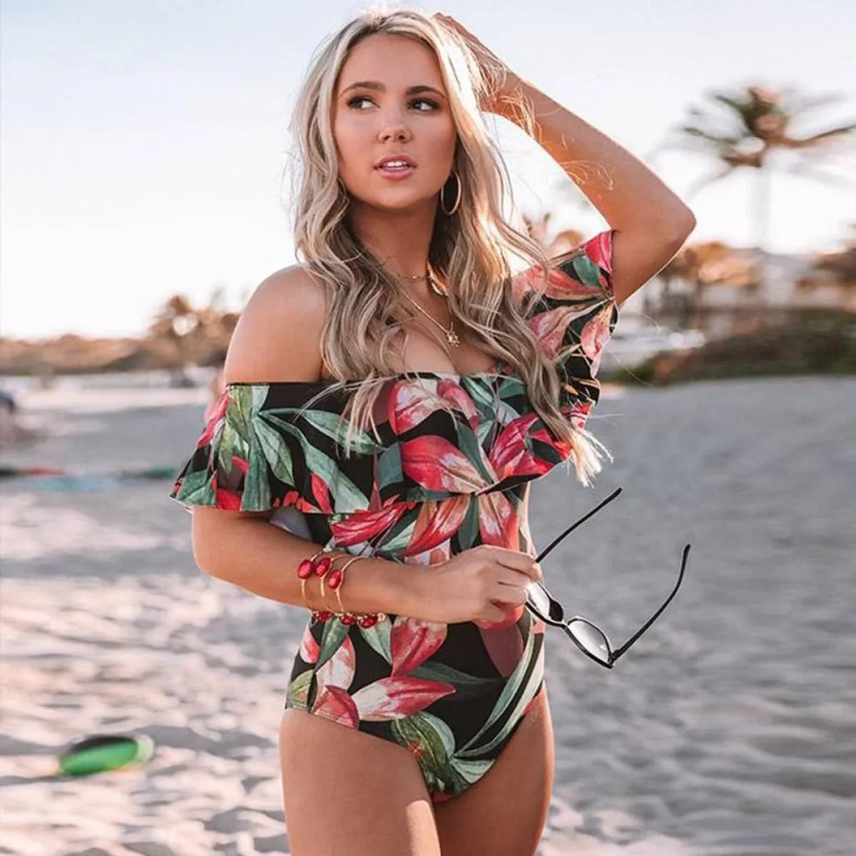 Sexy Off The Shoulder Swimsuit - Women’s Clothing & Accessories - 24