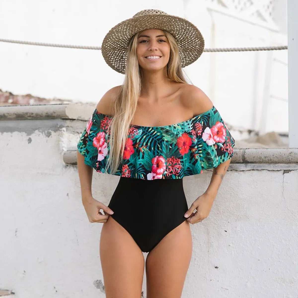 Sexy Off The Shoulder Swimsuit - Women’s Clothing & Accessories - 27