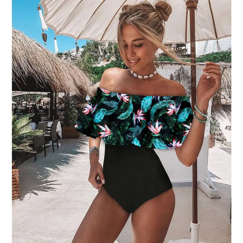 Sexy Off The Shoulder Swimsuit - Women’s Clothing & Accessories - 29