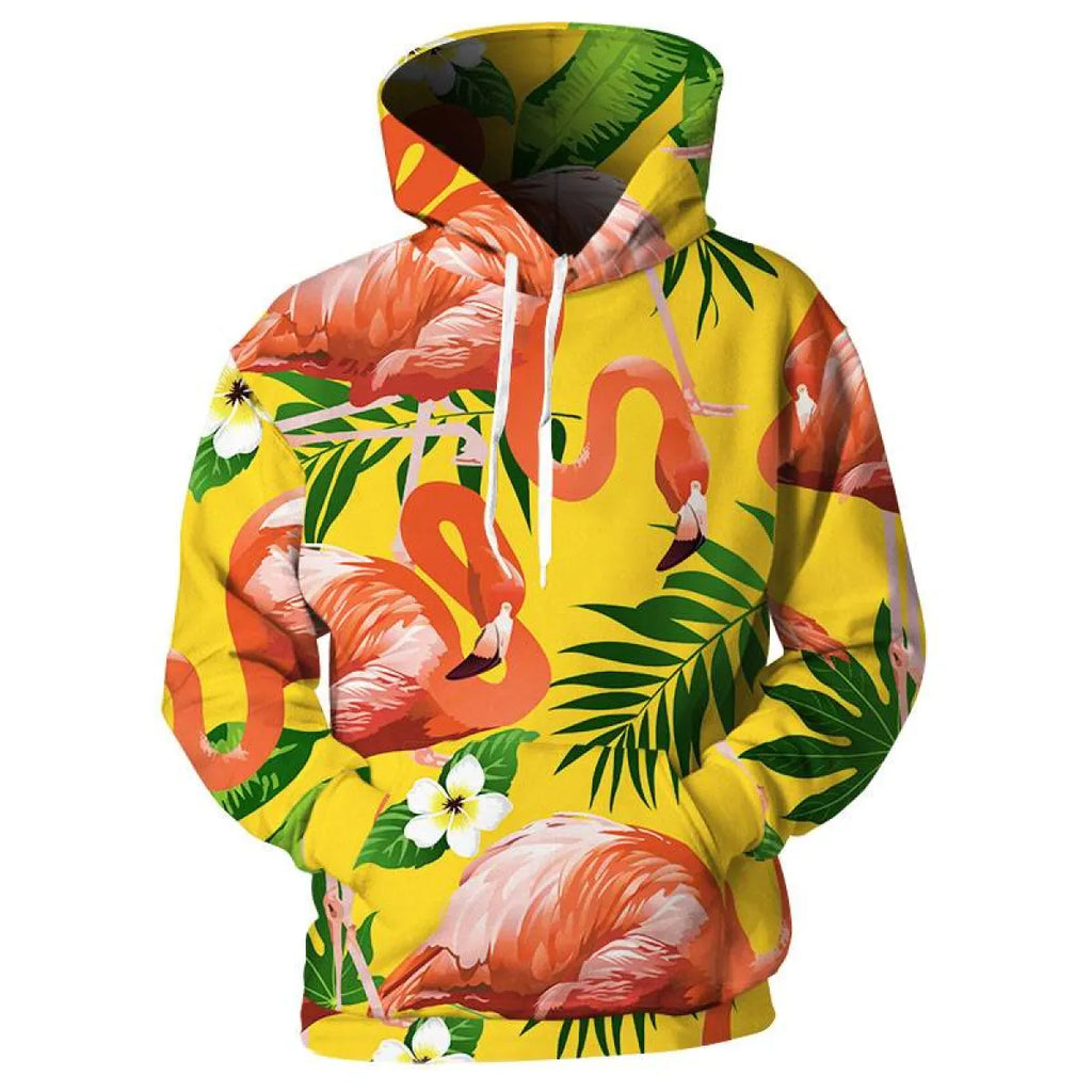 Plus Size Tropical Hoodie - Hoodies & Sweatshirts - 4