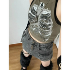 Punk Skeleton Ribcage Graphic Crop Top - Women’s Clothing & Accessories - Crop Tops - 2