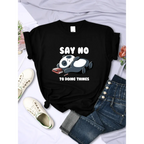 ’Say No To Doing Thing’ Sleeping Panda T-Shirts - T-Shirts - 4