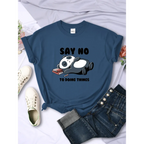 ’Say No To Doing Thing’ Sleeping Panda T-Shirts - T-Shirts - 8