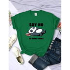 ’Say No To Doing Thing’ Sleeping Panda T-Shirts - T-Shirts - 7