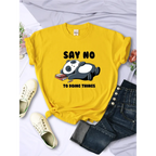 ’Say No To Doing Thing’ Sleeping Panda T-Shirts - T-Shirts - 1