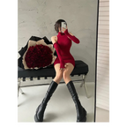 Sleeveless Mini Dress: High Neck Lace-Up - All Dresses - 14