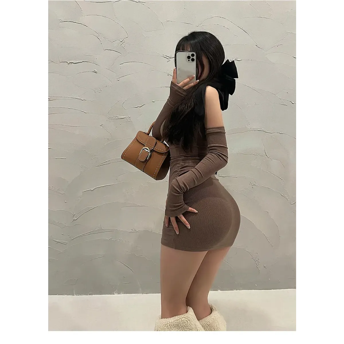 Sleeveless Mini Dress: High Neck Lace-Up - All Dresses - 19