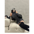 Sleeveless Mini Dress: High Neck Lace-Up - All Dresses - 27