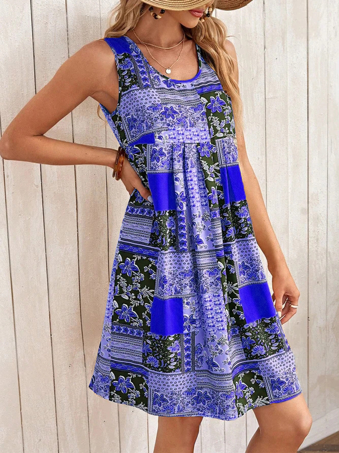 Printed Sleeveless Mini Dress - All Dresses - Dresses - 6 - 2024