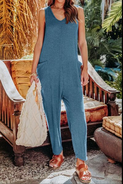 Sleeveless Straight Jumpsuit - Women’s Clothing & Accessories - Jumpsuits & Rompers - 1 - 2024