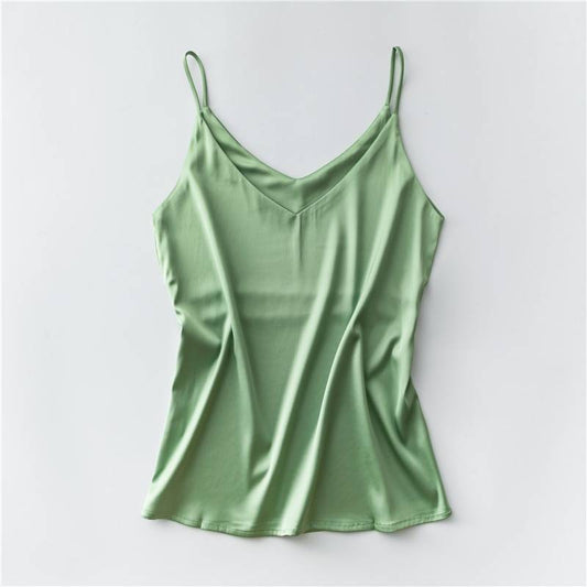 Sleeveless V-Neck Tops - Green / XXL - Women’s Clothing & Accessories - Shirts & Tops - 16 - 2024