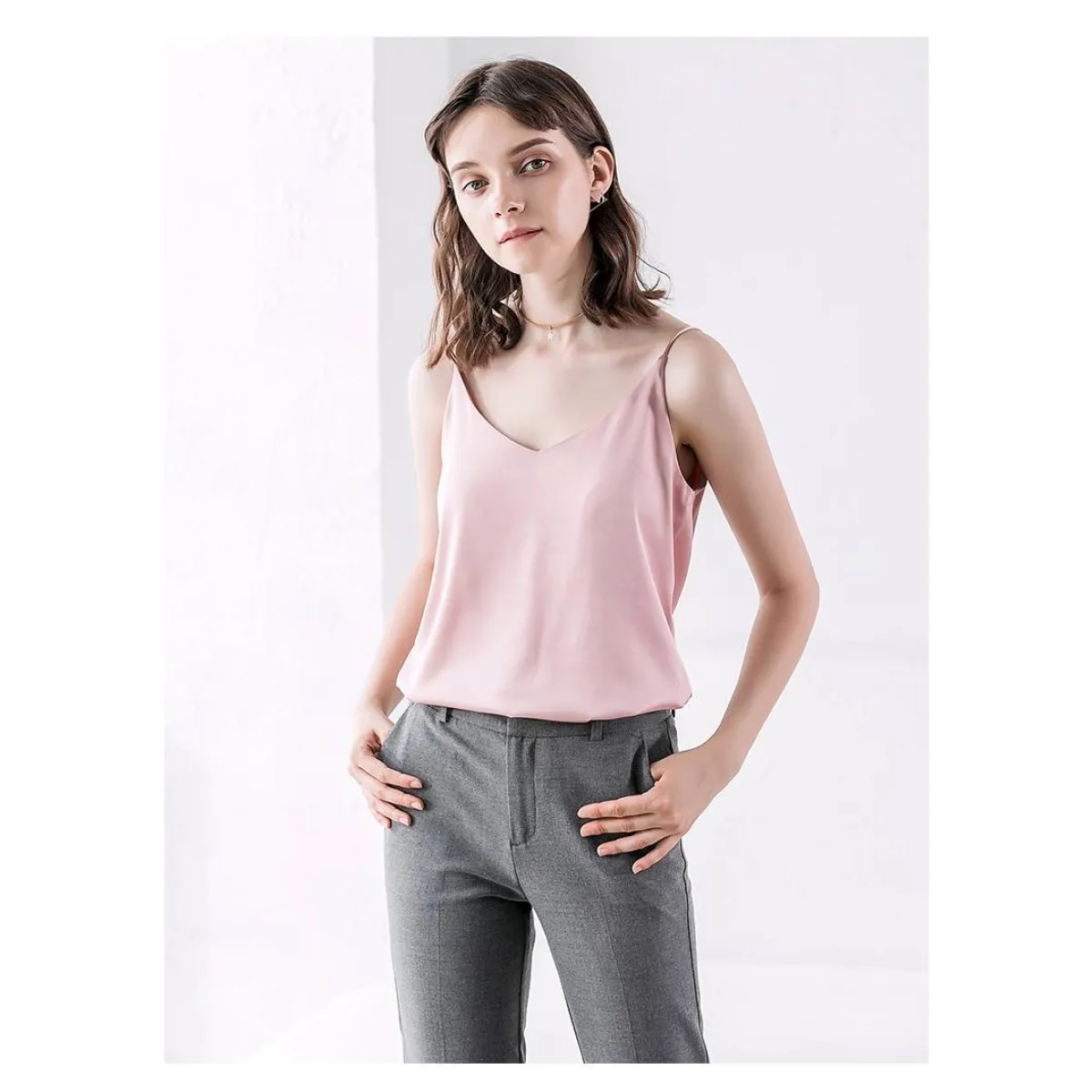 Sleeveless V-Neck Tops - Women’s Clothing & Accessories - 4