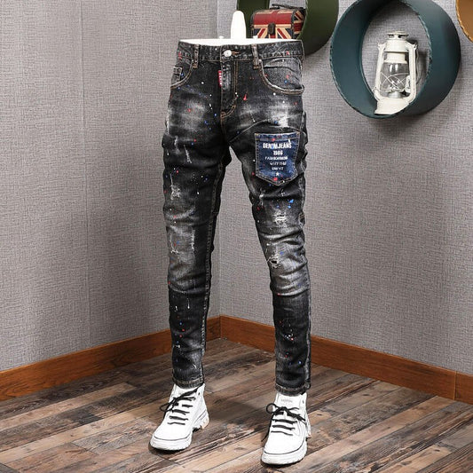 Slim Fit Black Hip Hop - Gray / 28(W28 INCH) / Nearest Warehouse - Men’s Clothing & Accessories - Pants - 7 - 2024