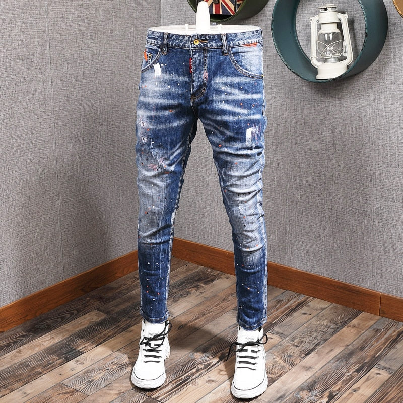 Slim Fit Black Hip Hop - Light Blue / 28(W28 INCH) / Nearest Warehouse - Men’s Clothing & Accessories - Pants - 8 - 2024