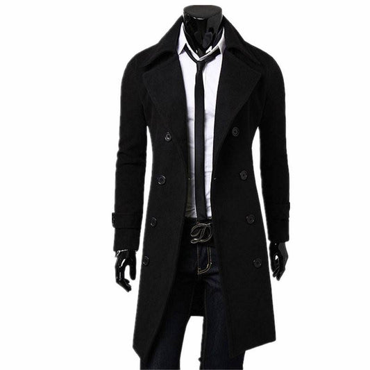 Slim Fit Overcoat - Men’s Clothing & Accessories - Coats & Jackets - 1 - 2024