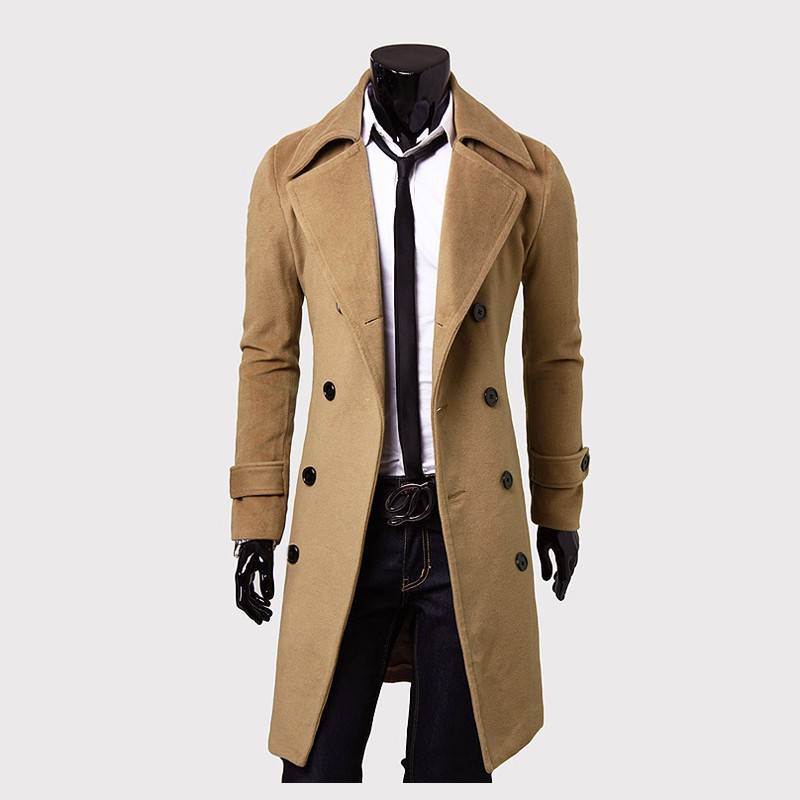 Slim Fit Overcoat - Men’s Clothing & Accessories - Coats & Jackets - 3 - 2024