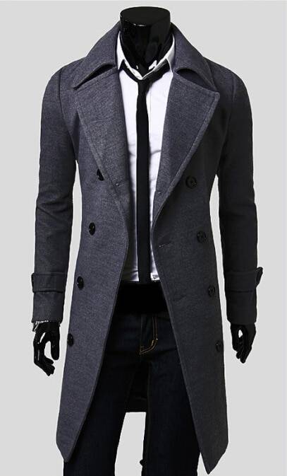 Slim Fit Overcoat - Men’s Clothing & Accessories - Coats & Jackets - 4 - 2024