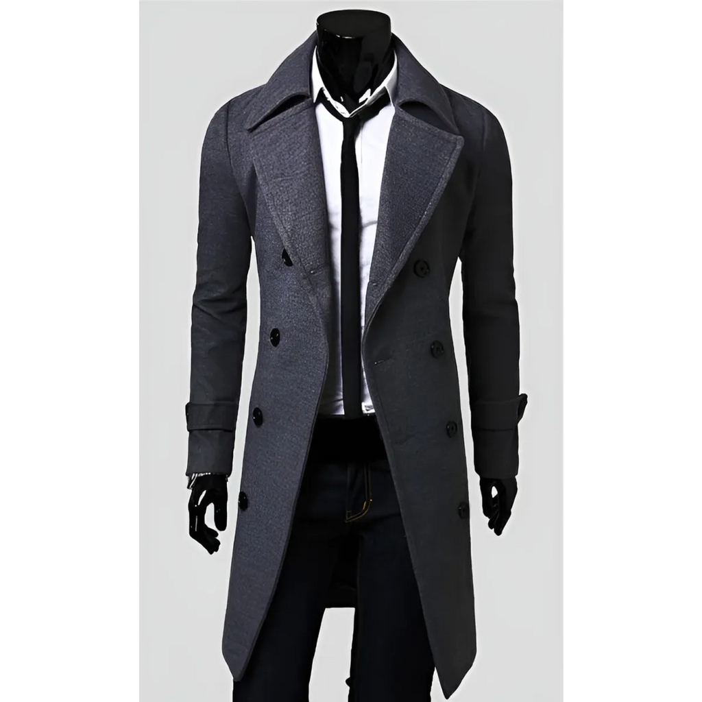 Slim Fit Overcoat - Men’s Clothing & Accessories - 4