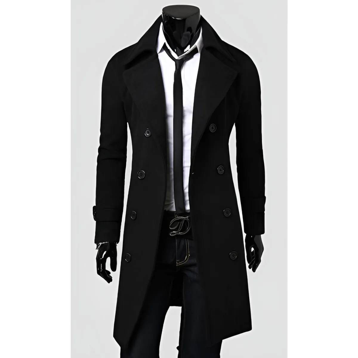 Slim Fit Overcoat - Men’s Clothing & Accessories - 6