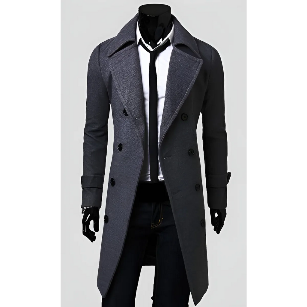 Slim Fit Overcoat - Men’s Clothing & Accessories - 7