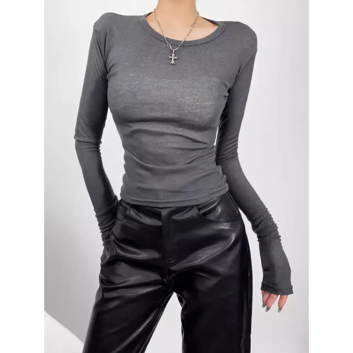 Gothic Slim Fit Long Sleeve Tee - T-Shirts - T-Shirts - 1