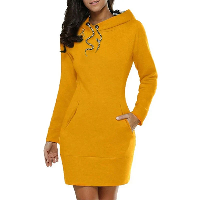 Casual Sweater Dress - Slim Fit Long Sleeve Pullover Sweatshirt - All Dresses - Dresses - 2024 - 9 - Worldwide Shipping