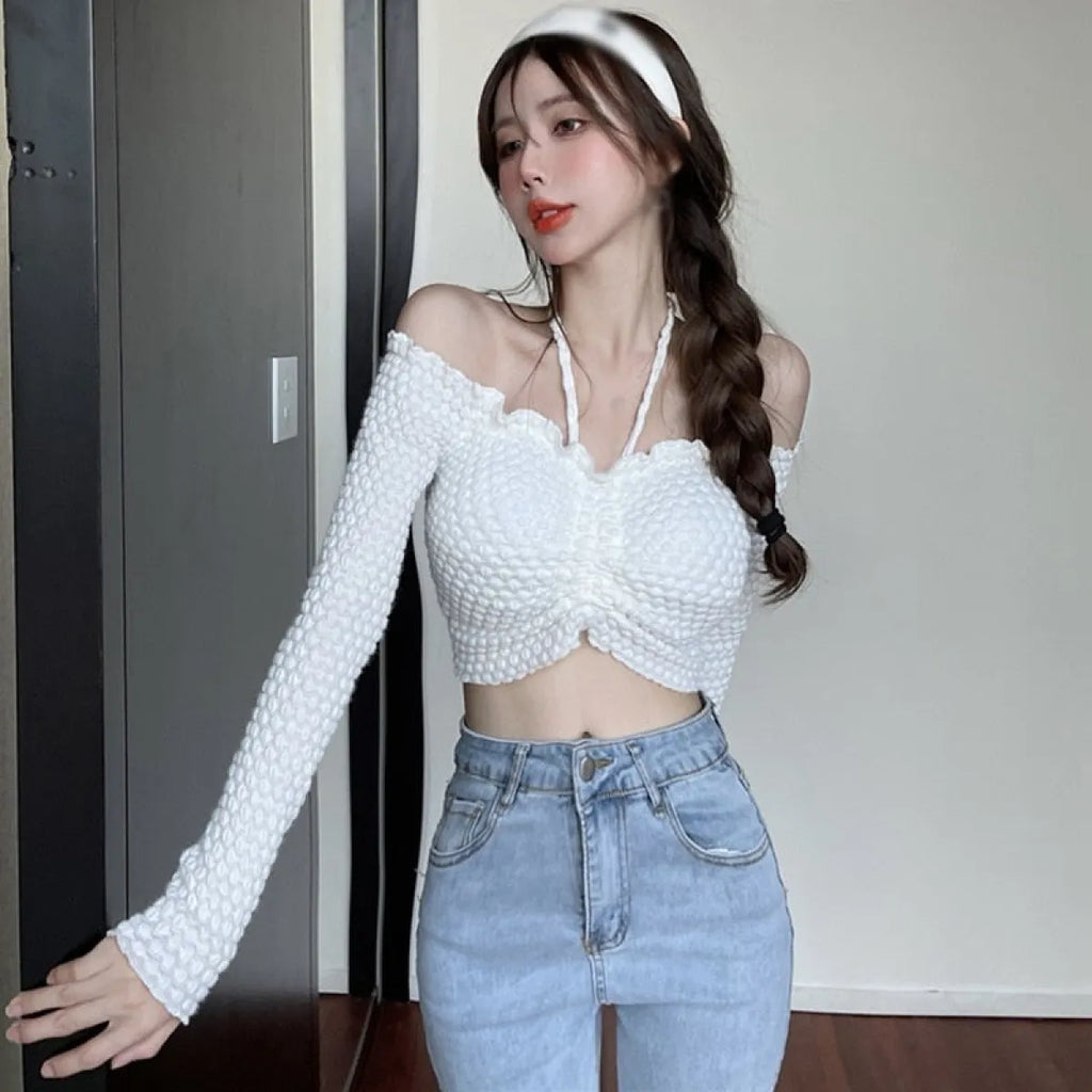 Slim Fit Sexy Blouse Top - T-Shirts - 2