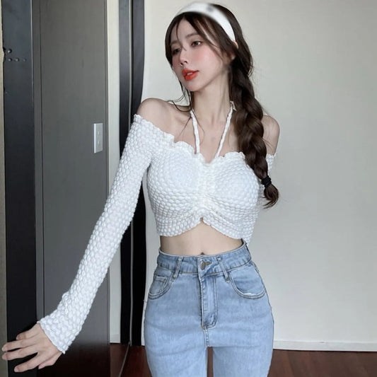 Slim Fit Sexy Blouse Top - T-Shirts - 2