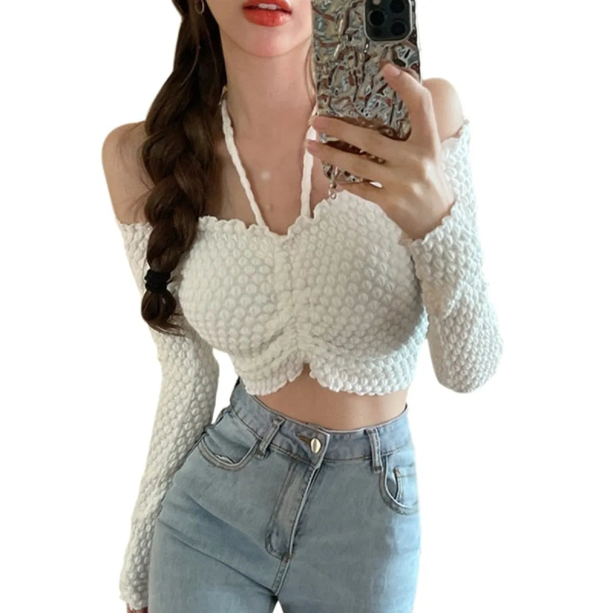 Slim Fit Sexy Blouse Top - T-Shirts - 8