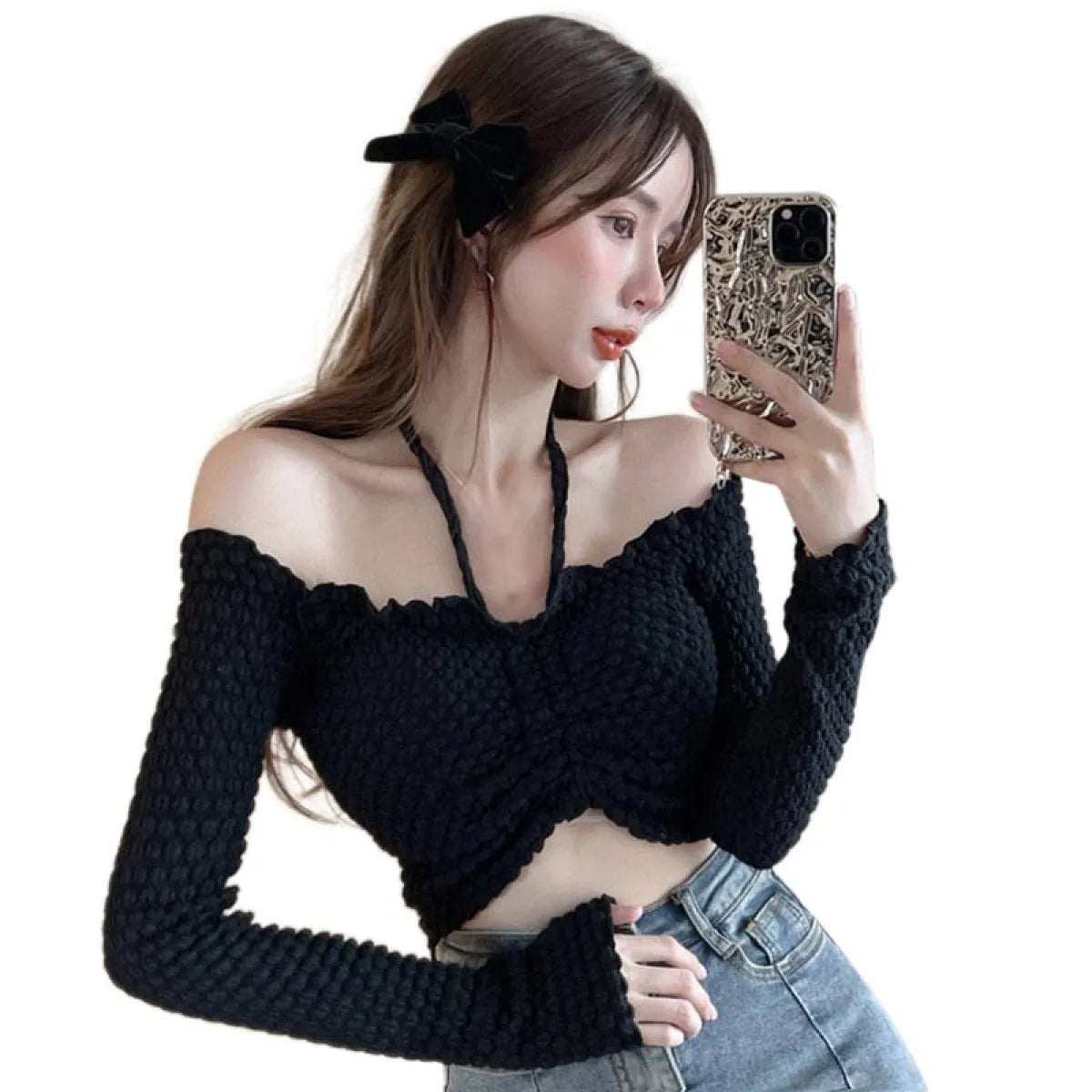 Slim Fit Sexy Blouse Top - T-Shirts - 9